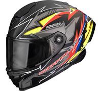 Scorpion Casco integrale da moto EXO-RACE Air Move On FIM2 nero opaco/rosso/giallo XS