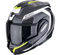 Scorpion EXO-Tech Evo Carbon Cosy, casco modulare XXL male Nero/Bianco/Giallo Fluo
