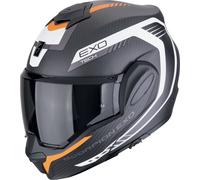 Scorpion EXO Tech Evo Carbon Cosy Casco, nero-arancione, taglia 2XL per maschi