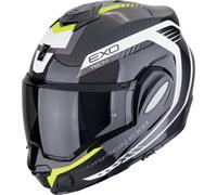 Scorpion EXO Tech Evo Carbon Cosy Casco, nero-bianco-giallo, taglia 2XL per maschi