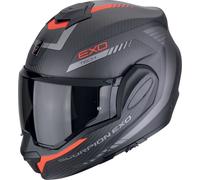 Scorpion casco modulare Exo-Tech Evo Carbon Cosy - Nero Opaco Rosso M