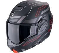 Scorpion EXO-Tech Evo Conquer, casco modulare M male Opaco Nero/Grigio/Rosso