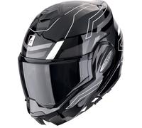 Scorpion EXO Tech Evo Conquer Casco, nero-bianco, taglia M per maschi