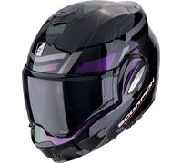 Scorpion EXO Tech Evo Conquer Casco, nero-porpora, taglia M per maschi