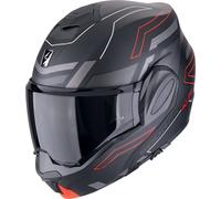 Scorpion EXO Tech Evo Conquer Casco, nero-rosso, taglia S per maschi