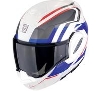 Scorpion EXO Tech Evo Furio Casco, bianco-rosso-blu, taglia XL per maschi
