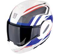 Scorpion EXO-Tech Evo Furio, casco modulare M male Bianco/Grigio/Rosso/Blu
