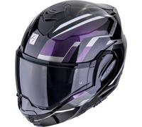 Scorpion EXO-Tech Evo Furio, casco modulare XS male Nero/Lilla/Verde