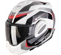 Scorpion Exo-Tech Evo Pro Acuti Casco apribile, bianco/nero/rosso, Taglia M (57/58)