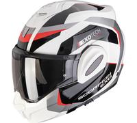 Scorpion Exo-Tech Evo Pro Acuti Casco apribile, bianco/nero/rosso, Taglia S (55/56)