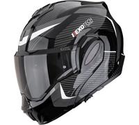 Scorpion Exo-Tech Evo Pro Acuti Casco apribile, nero/grigio/bianco, Taglia M (57/58)