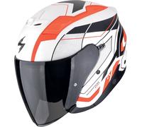 Scorpion EXO Z1 Vue Casco Jet, nero-bianco-rosso, taglia M per maschi