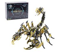 Scorpion King - Kit di puzzle 3D in metallo, modello di assemblaggio fai da te, 220 pezzi, scorpione meccanico in acciaio inossidabile, nero e dorato, da collezione, per esposizione da scrivania
