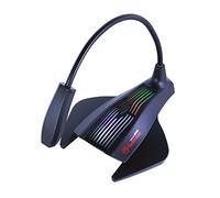 Scorpion - Microphone de jeu - Rétro-éclairage RGB en 7 couleurs - Microphone omnidirectionnel - Connecteur USB - Taille 6 mm x 5 mm - Pour Windows 7 ou Supérieur - Noir Couleur