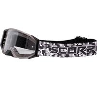 Scorpion MX Camo S24, occhiali 173 male Nero/Bianco/Grigio Trasparente