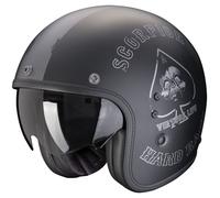 Scorpion Belfast Evo Spade Casco Jet, nero-argento, taglia S per maschi