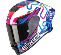 SCORPION SCORPION - Casco Exo-R1 Evo II Air Cornering Bianco / Blue / Rosa M
