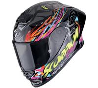 Scorpion EXO-R1 Evo II Air Savage, casco integrale S male Nero/Blu/Fucsia/Giallo