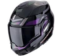 Scorpion EXO Tech Evo Conquer Casco, nero-porpora, taglia M per maschi