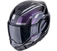 Scorpion EXO Tech Evo Furio Casco, nero-porpora-argento, taglia L per maschi