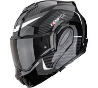 Scorpion Exo-Tech Evo Pro Acuti Casco apribile, nero/grigio/bianco, Taglia M (57/58)