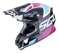 Scorpion VX-16 Evo Air Analog Casco da motocross, nero-rosa, taglia M per maschi
