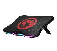 Scorpion - Ventilateur Portable - Modèle Ma-Fn40 - Puissance de 4 W - pour PC jusqu'à 17 pouces - Éclairage de l'effet Rainbound - Ports USB 2 - Dimensions 180 mm x 180mm x 15 mm - Noir