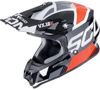 Scorpion VX-16 Evo Air Analog Casco da motocross, nero/rosso/bianco, Taglia L (59/60)