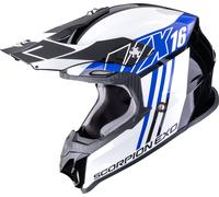 Scorpion VX-16 Evo Air Lignes, casco da motocross XXL female Nero/Bianco/Blu