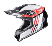 Casco da motocross Scorpion VX-16 EVO Air Lignes nero-rosso L