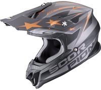 Scorpion VX-16 Evo Air Patriot, casco da motocross S female Opaco Grigio Scuro/Nero/Rame