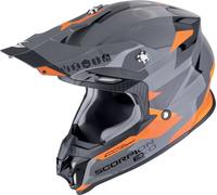 Scorpion VX-16 Evo Air Rod Casco da motocross, grigio-arancione, taglia M per maschi