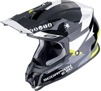 Scorpion VX-16 Evo Air Rod, casco da motocross M male Nero/Bianco/Giallo Fluo