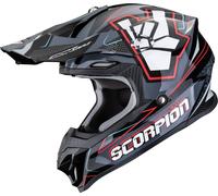 Scorpion Casco da motocross VX-16 EVO Air ROK Nero-Grigio-Rosso 2XL