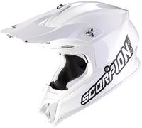 Scorpion VX-16 Evo Air Solid Casco Motocross, bianco, taglia L per maschi