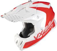 Scorpion VX-22 Air Ares Casco Motocross, bianco-rosso, taglia S per maschi