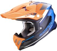 Scorpion VX-22 Air Mips Beta, casco a croce S male Opaco Blu/Arancione/Nero