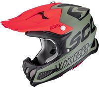 Scorpion Casco da motocross VX-22 Air Updown opaco verde-nero-rosso Taglia M