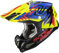 Scorpion VX-22 Air Neox Casco Motocross, blu-giallo, taglia XL per maschi