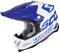Scorpion VX-22 Air Updown Casco da motocross, bianco/blu, Taglia S (55/56)