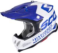 Scorpion VX-22 Air Updown Casco da motocross, bianco-blu, taglia XS per maschi