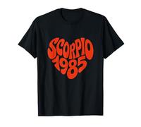 Scorpione 1985 Retro Zodiac Astrologia Oroscopo Festa di Compleanno Maglietta