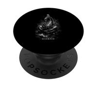 Scorpione mitico il segno zodiacale dello scorpione oscuro PopSockets PopGrip Adesivo