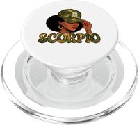 Scorpione Regina Scorpione Scorpione Segno Zodiacale Camo Ragazza PopSockets PopGrip per MagSafe