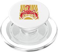 Scorpione rosso con raggi solari dal design vintage PopSockets PopGrip per MagSafe