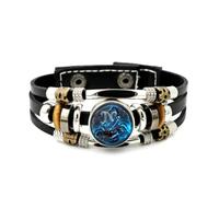 Scorpione Scienza Dello Scorpione Entanglement Quantistico Bracciale Regolabile In Pelle Intrecciata A Strati, Bracciale Etnico Fatto A Mano, Accessorio Dell'Amicizia Regalo Di Compleanno Natale