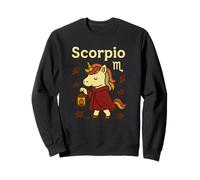 Scorpione Unicorno Segno Zodiacale Carino astrologia Lanterna Autunno Felpa
