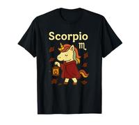 Scorpione Unicorno Segno Zodiacale Carino astrologia Lanterna Autunno Maglietta