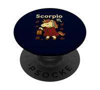 Scorpione unicorno segno zodiacale carino astrologia lanterna autunno PopSockets PopGrip Adesivo