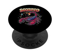 Scorpione Zodiaco Scorpione Graffiti Astrologia cosmica ardente PopSockets PopGrip Adesivo